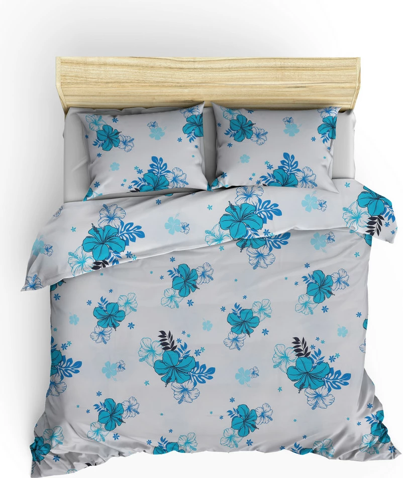 Set mbulesë për jorgan dopio Ranforce, L'essentiel, Bella, bardhë/blu