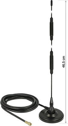 Antenë drejtimore DeLOCK 12432, 7 dBi, GSM/ZigBee/LoRa, me bazë magnetike, e zezë