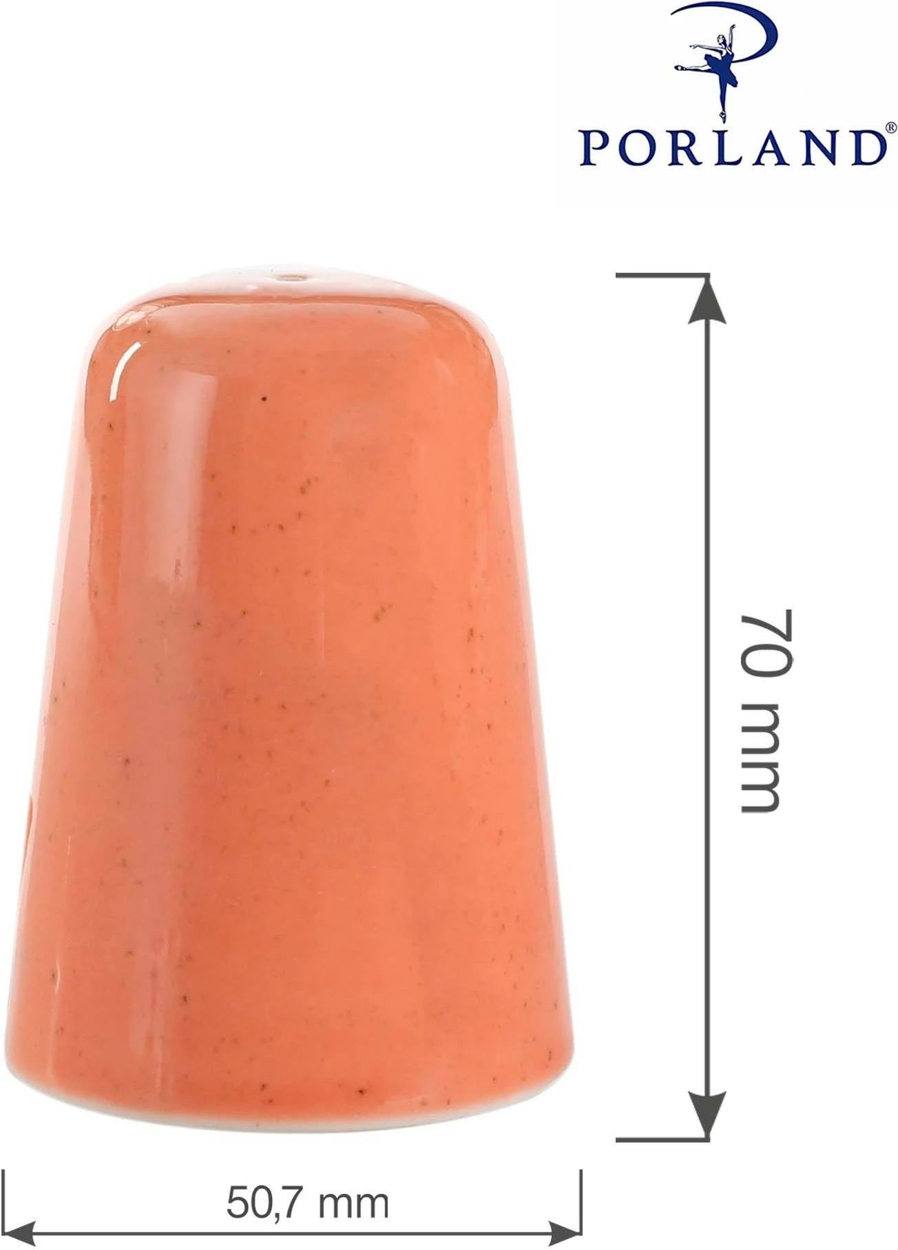 Piperore porcelani Porland Seasons Amber, set 6 copë, portokalli