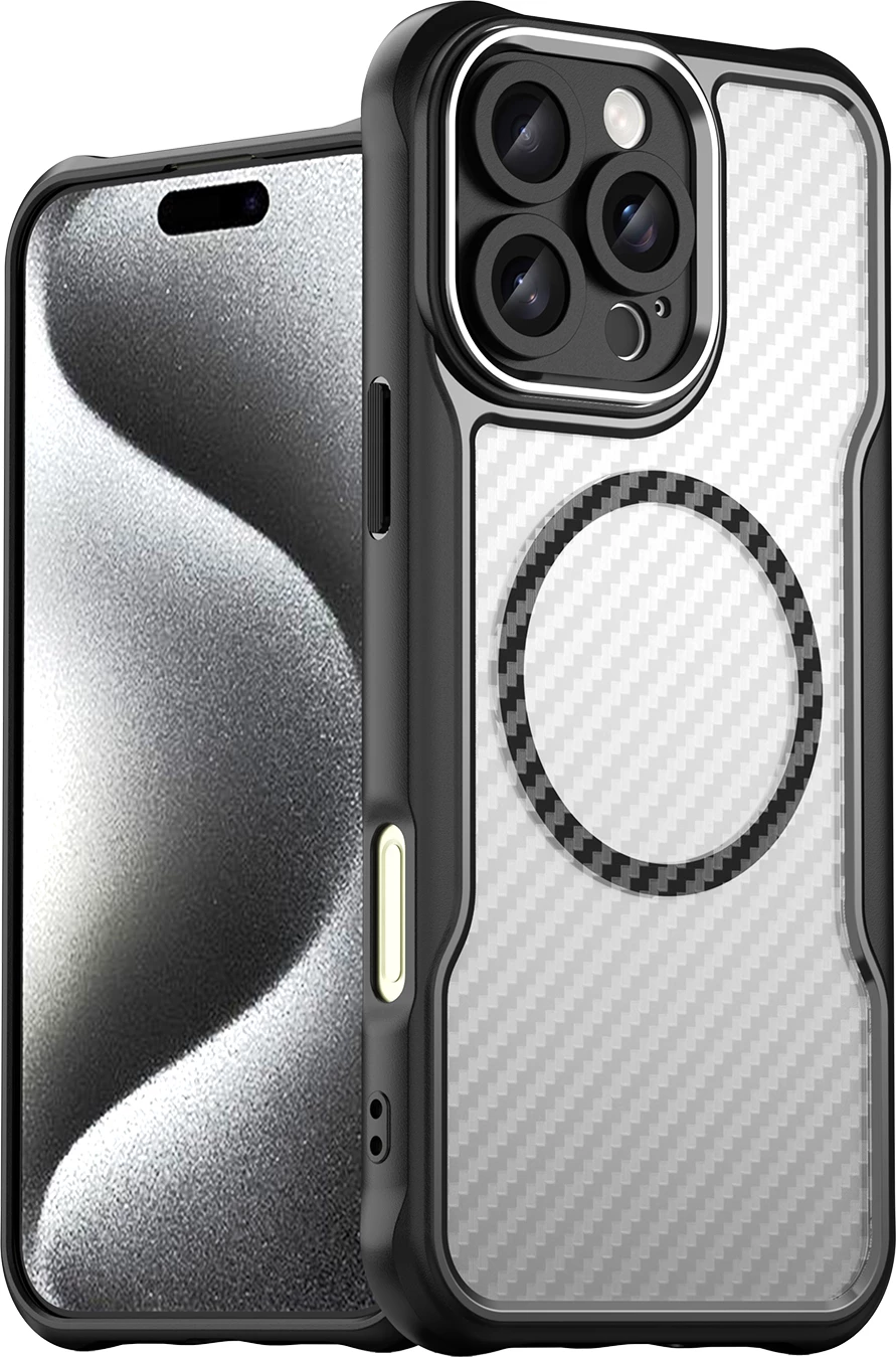 Mbështjellës Hurtel Leading Series MagSafe për iPhone 16 Pro, TPU, i zi