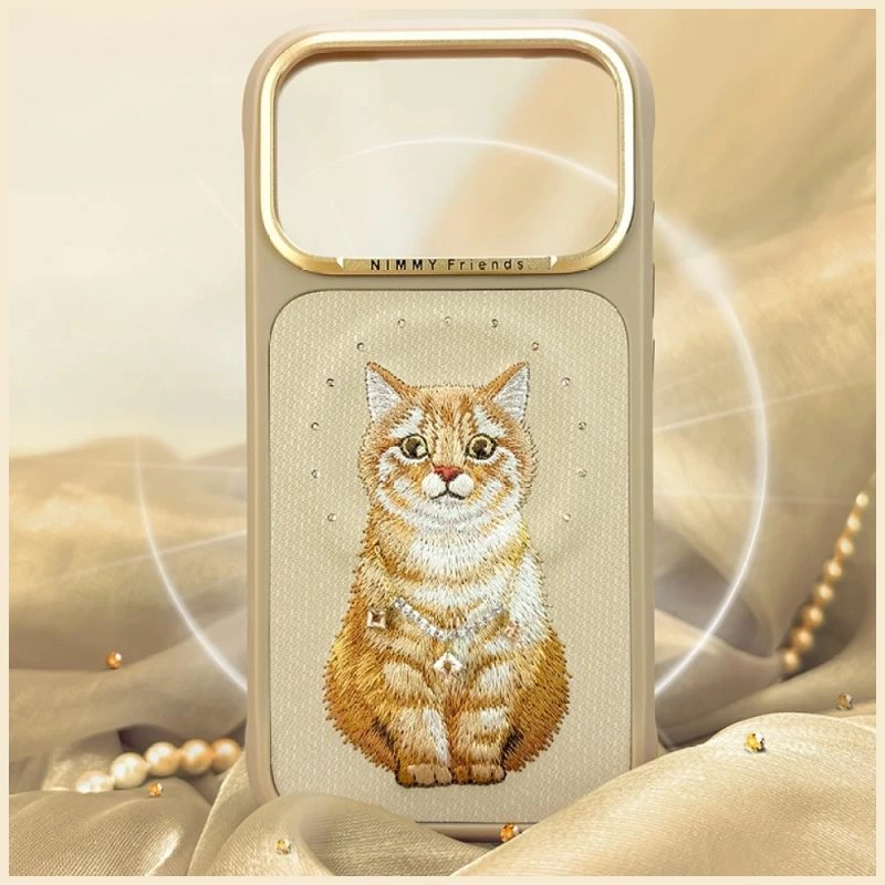 Kutí iPhone Nimmy Lucky Fashion Cat MagSafe, kafe, iPhone 17 Pro