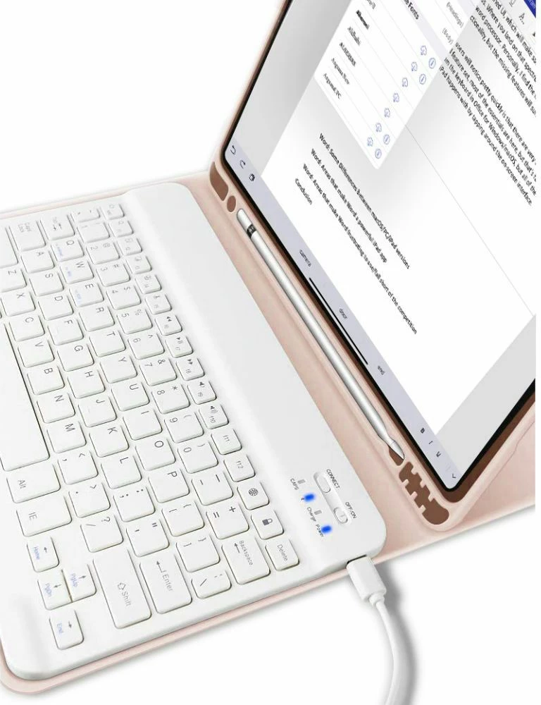 Mbështjellës me tastierë Tech-Protect SC Pen për iPad 10.9" (2022), Rozë