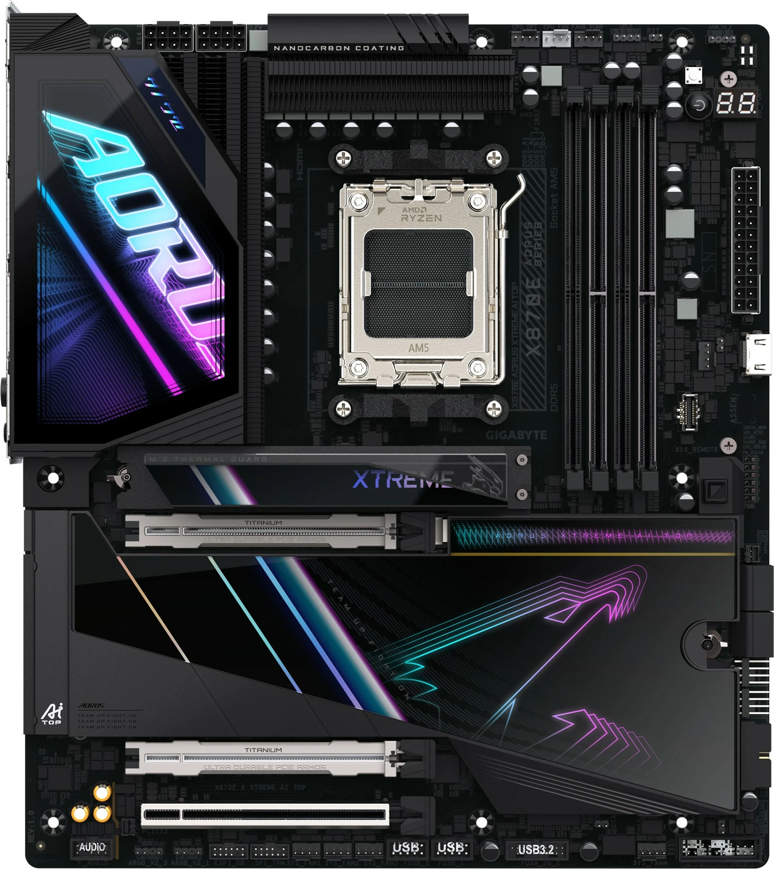 Pllakë amë Gigabyte X870E AORUS XTREME AI TOP, Socket AM5, RGB
