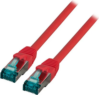 Kabllo Ethernet EFB Elektronik MK6001.0,15R, Cat6a, 0.15 m, S/FTP, RJ45, 10GbE, e kuqe