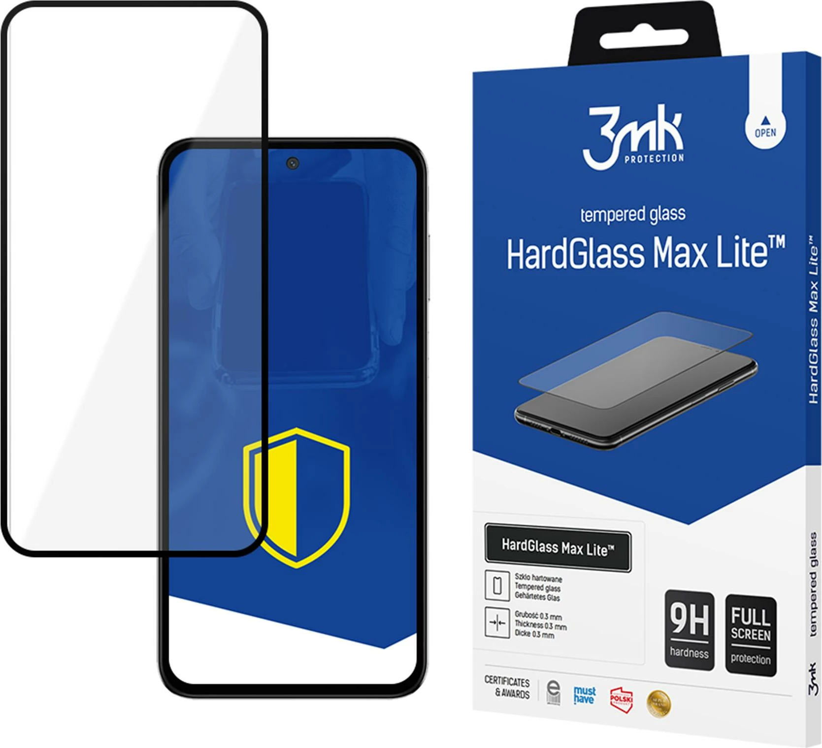 Xham i kalitur 3mk HardGlass Max Lite për Samsung Galaxy M35 5G, Black, 1 copë
