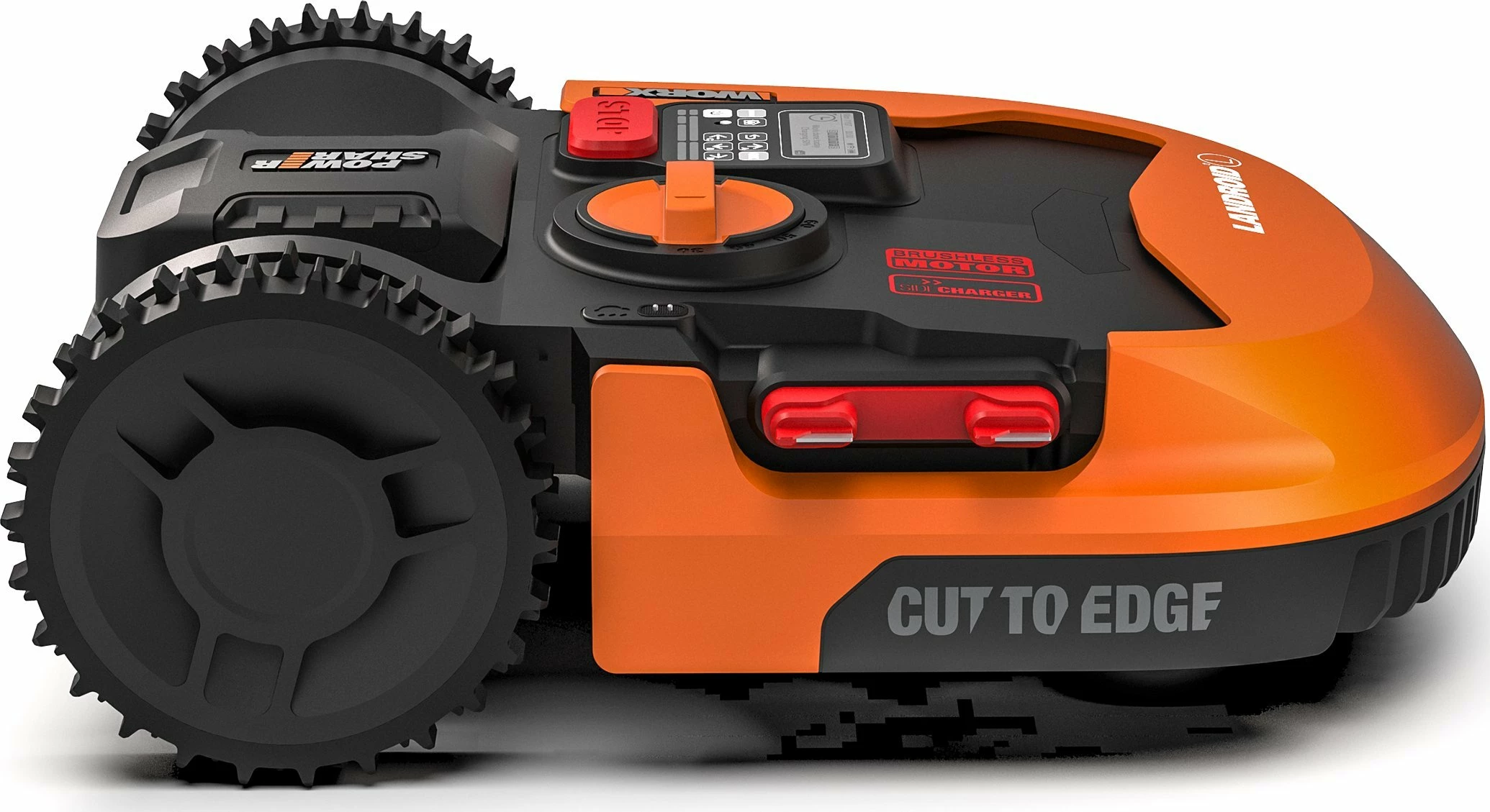 Robot kositës bari Worx Landroid L2000 WR155E 2000 m², bateri 5Ah, Wi‑Fi, portokalli/zi