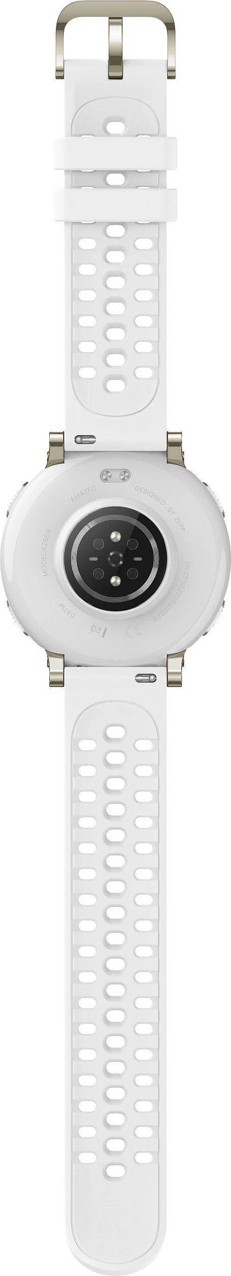 Smartwatch Amazfit Active 3, 1.32" AMOLED, GPS, NFC, Bluetooth 5.3, 38 g, rrip silikon i bardhë