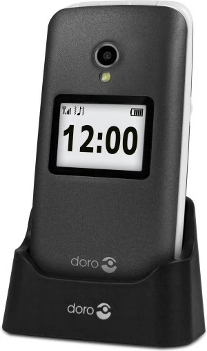 Celular Doro 2424, 2.4", 3MP, 800mAh, gri/argjendtë