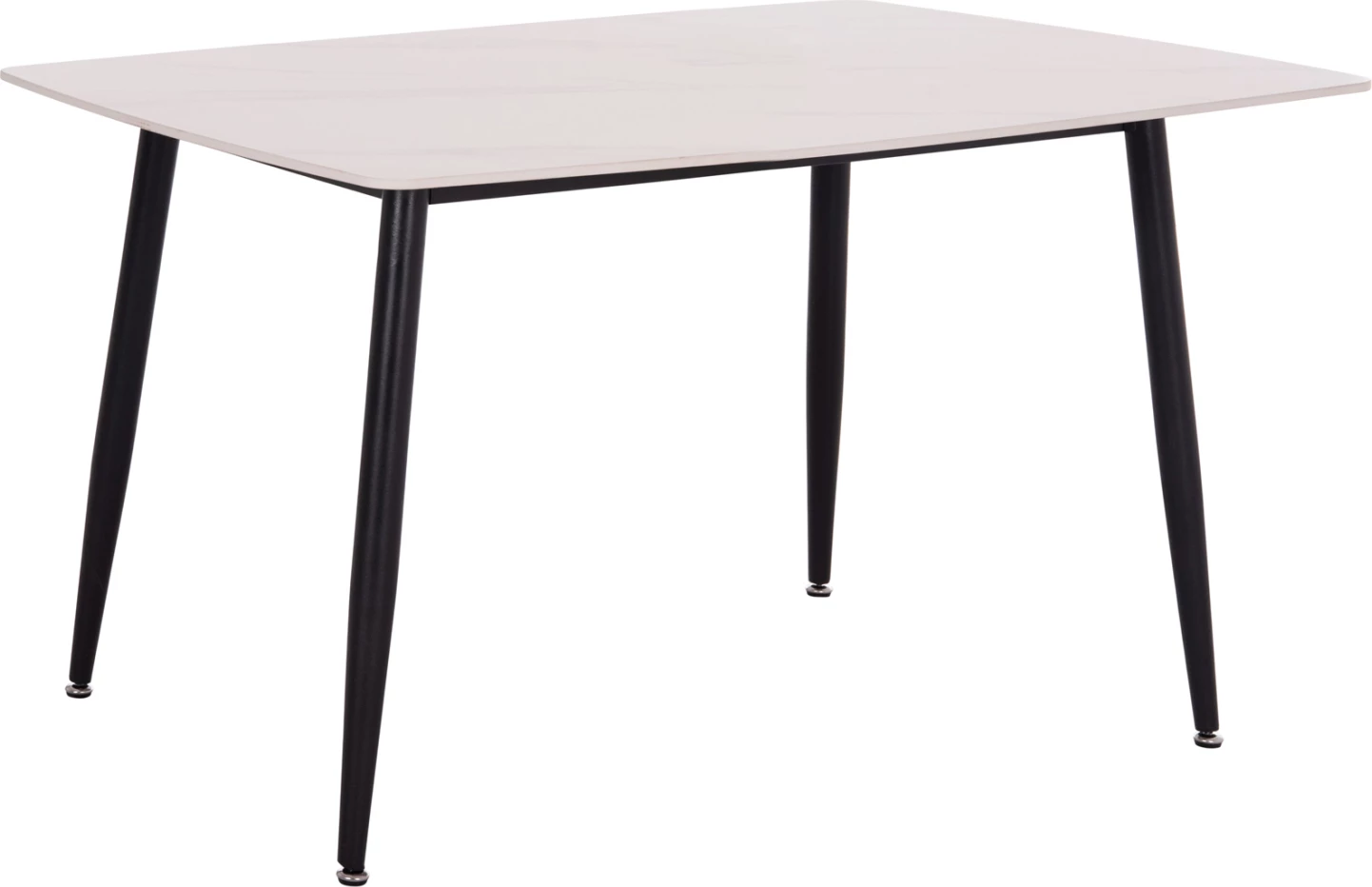 Tavolinë ngrënieje RAVEN, sipërfaqe qeramike, pamje mermeri të bardhë, FH18149.01, 140x80x74cm