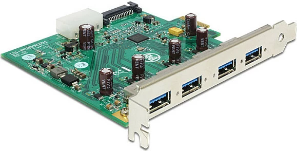 Kartelë zgjerimi PCIe DeLOCK 89323, 4x USB 3.2 Gen 1 Type-A, 5 Gbit/s