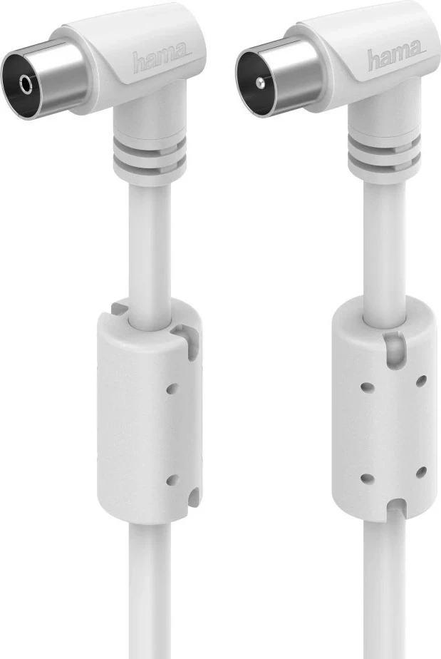 Kabel antene Hama 90DB, 1.5m, këndor, i bardhë