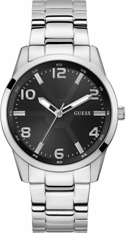 Orë dore meshkuj Guess Monte GW0804G2, argjendtë, set me kuti