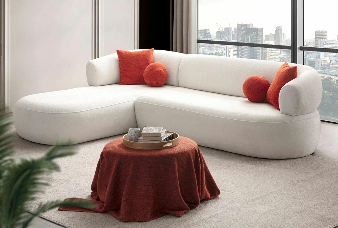 Këndare Roma, e bardhë, Atelier del Sofa, majtas