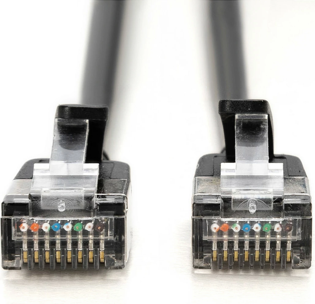 Kabëll rrjetit Digitus CAT 6A F-FTP Slim 0.3m, RJ-45, i zi