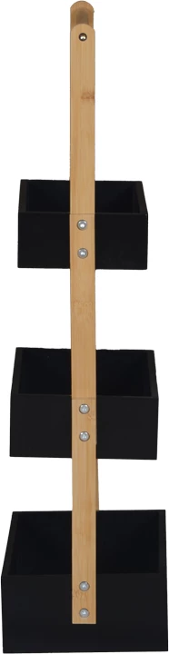 Raft dyshemeje Arvy, bambu, ngjyrë natyrale dhe e zezë, 32x20x75.5cm