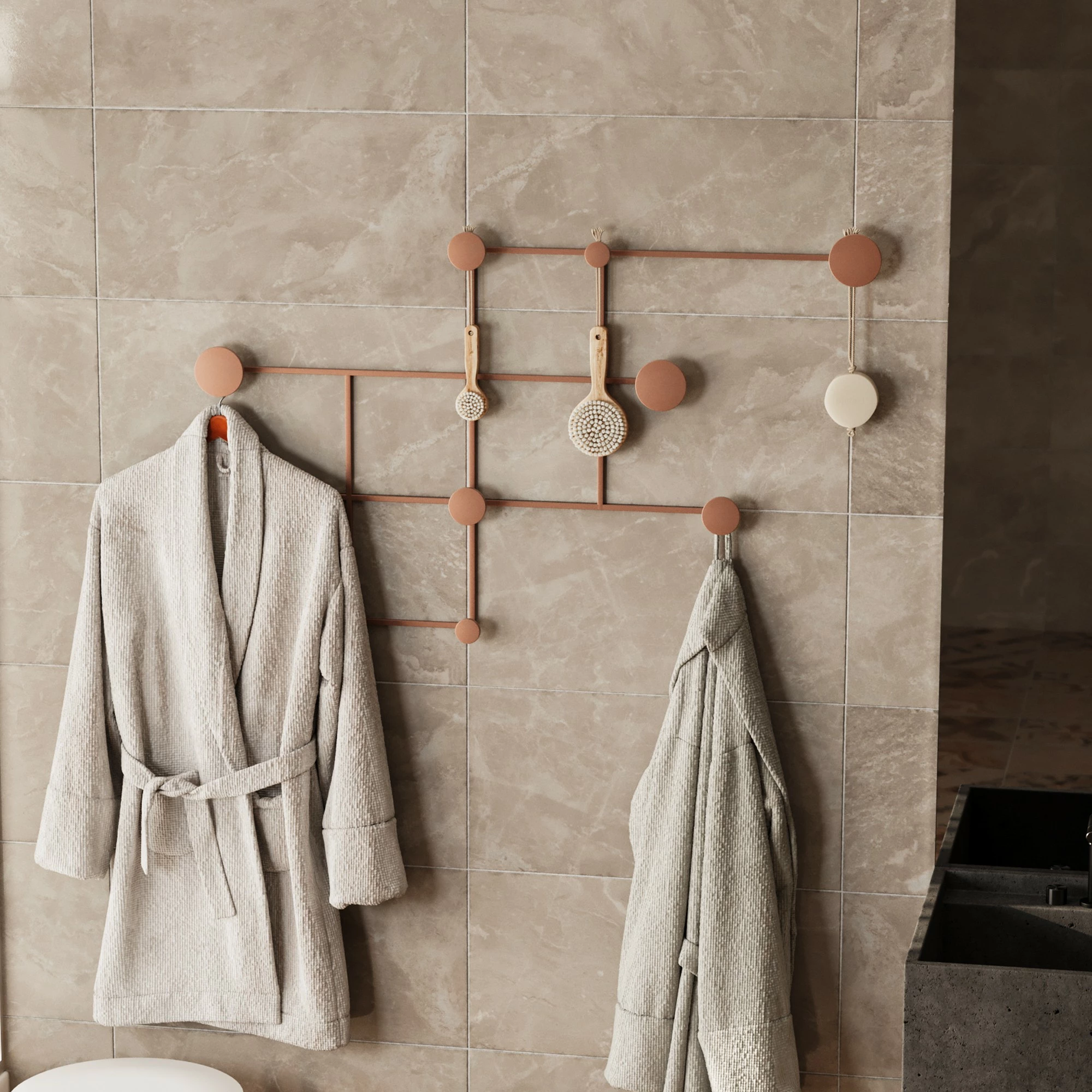 Varëse muri metalike, ngjyrë bakri, Wallity Fatara-C