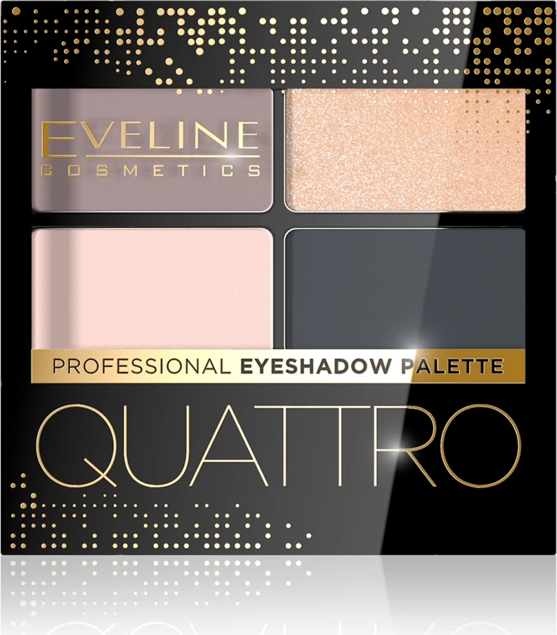 Paletë për sy Eveline Cosmetics Quattro Professional 02 për femra, 4 ngjyra, 3.2g