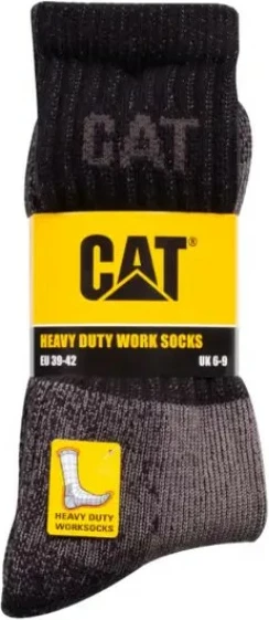 Çorape pune CAT DY271A, 39/42, Heavy Duty, 3 palë, të zeza