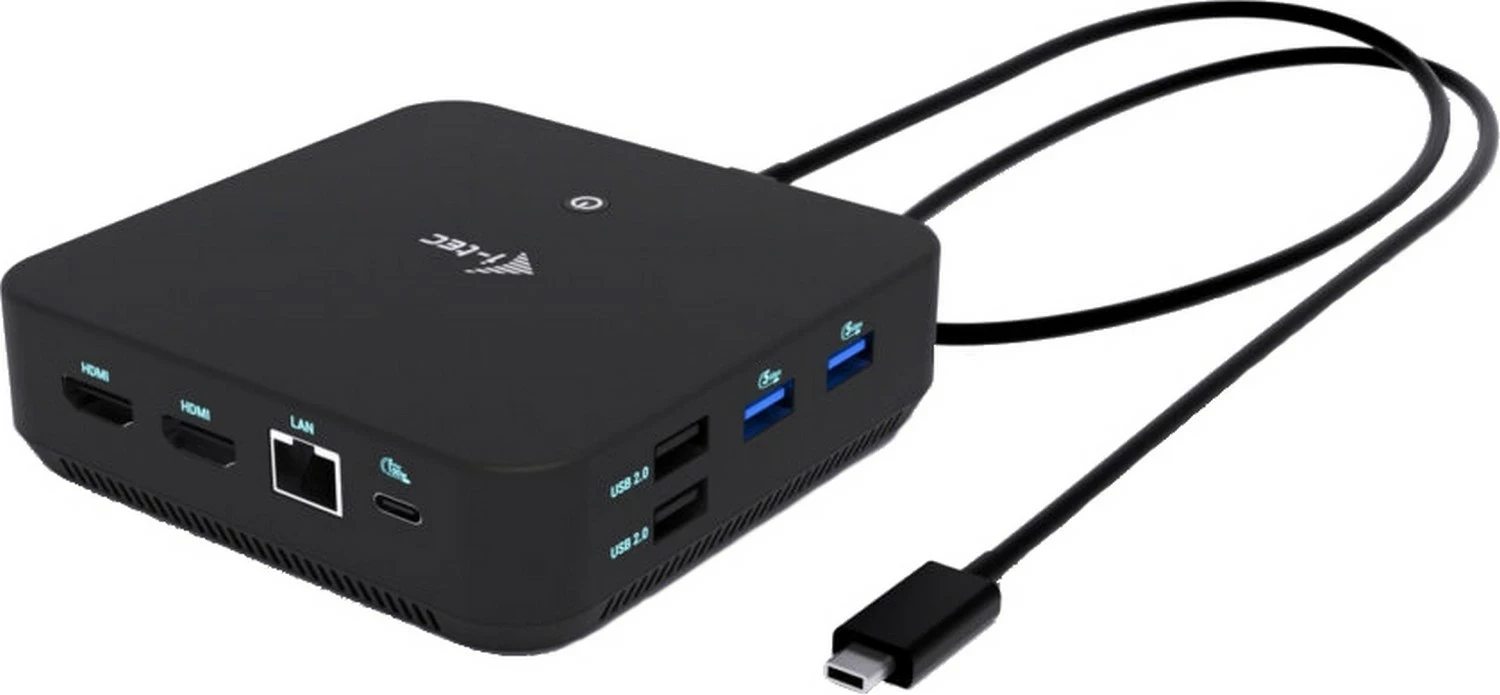 Doking stacion i-tec USB-C DP Dual HDMI, 2xHDMI 4K 60Hz, 1x USB-C (10Gbps), 5x USB-A (3x5Gbps), Power Delivery 100W, LAN, Audio