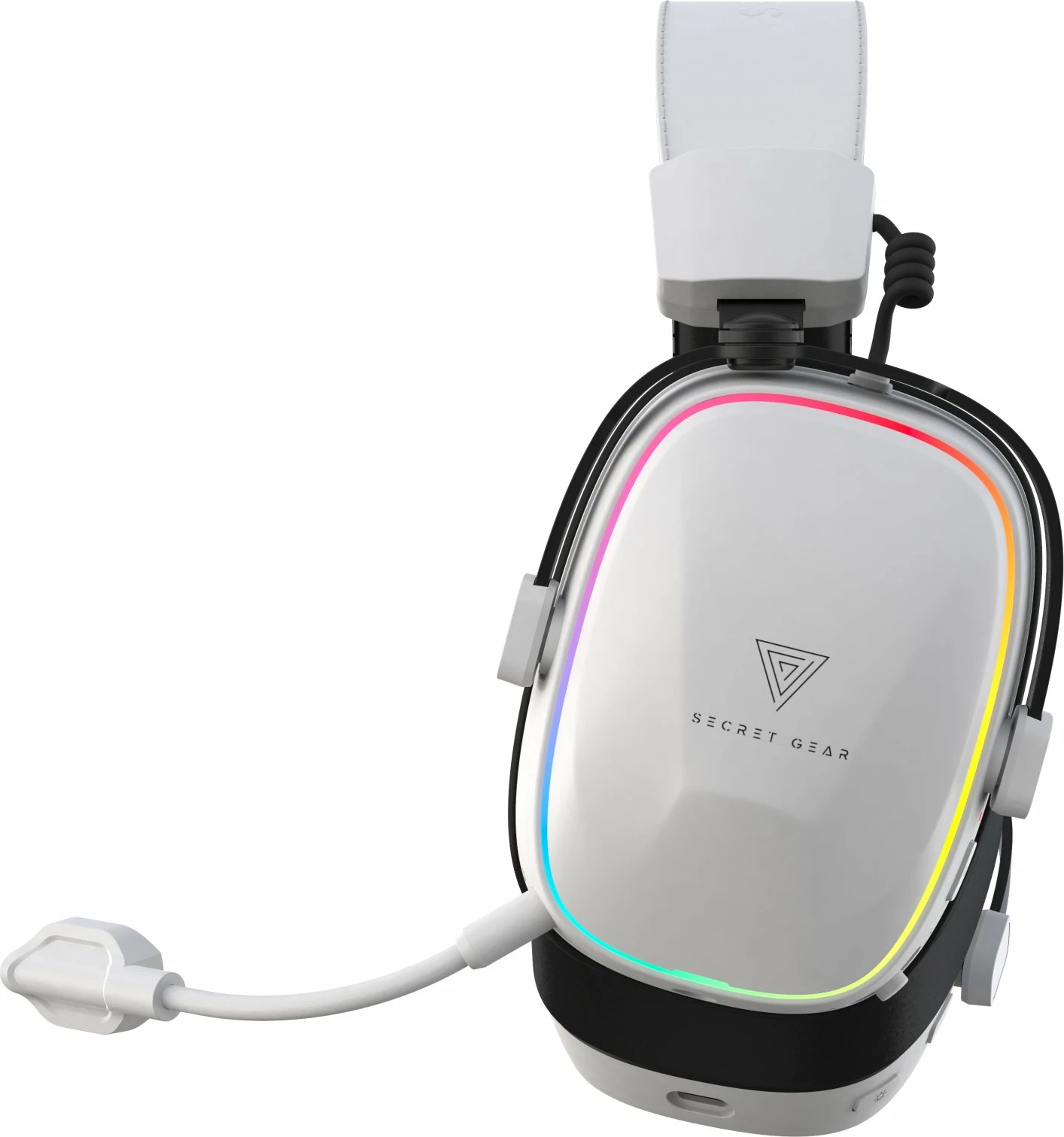 Kufje gaming Secret Gear SX2 7.1 wireless RGB, të bardha