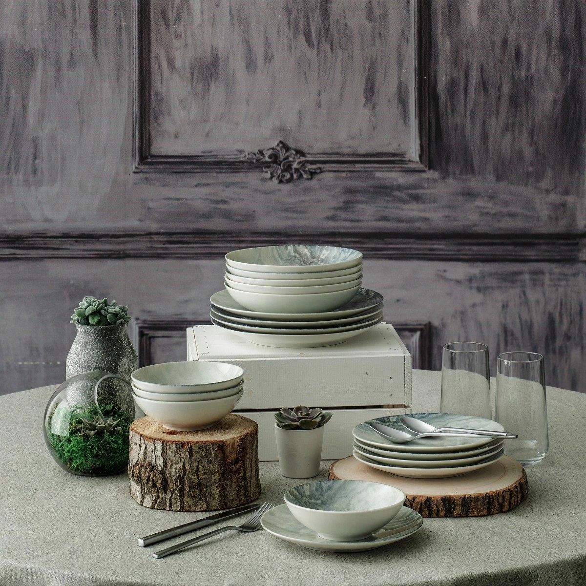 Set enësh për darkë (24 copë), Hermia, GBSATN24Y410050