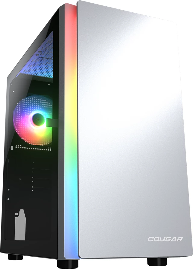 Kasë COUGAR Purity RGB Mini Tower për Micro-ATX/Mini-ITX, xham i temperuar, RGB, e bardhë