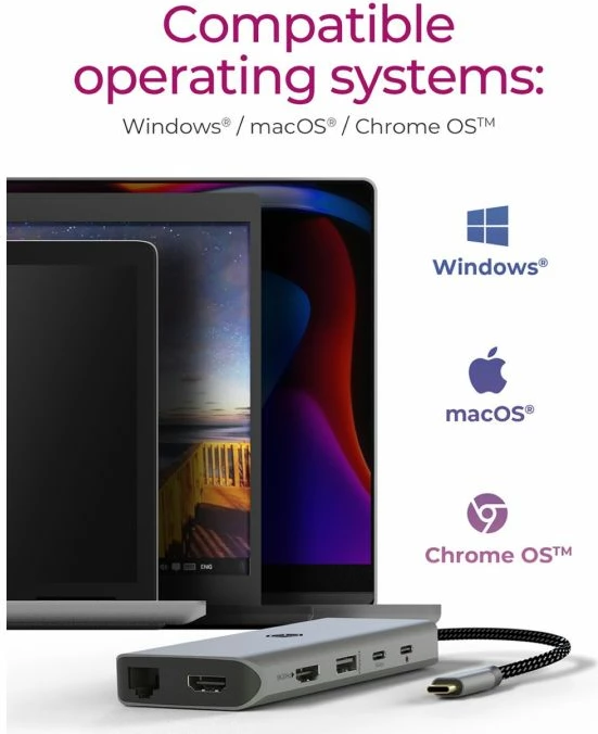 docking station USB-C ICYBOX IB-DK4061-CPD 12-në-1 Power Delivery 100W, antracit/zezë