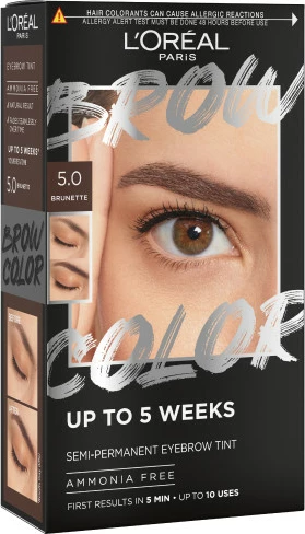 Set për ngjyrosje vetullash L'Oreal Paris Brow Color për femra 5.0 Brunette 30ml