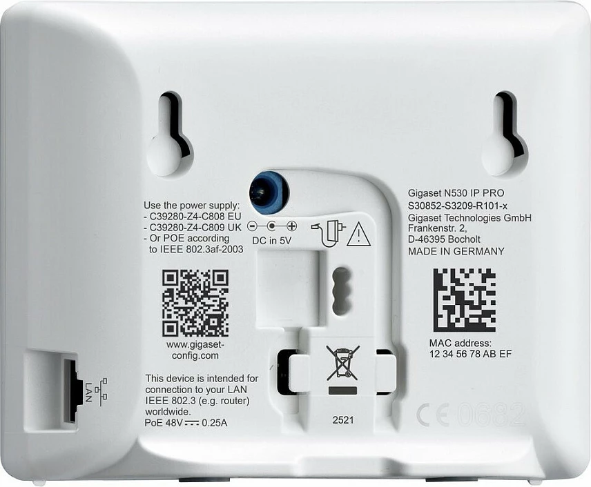 Telefon DECT IP Gigaset N530 IP PRO + S700H PRO, VoIP/SIP, ekran 2.4", 500 kontakte, antracit