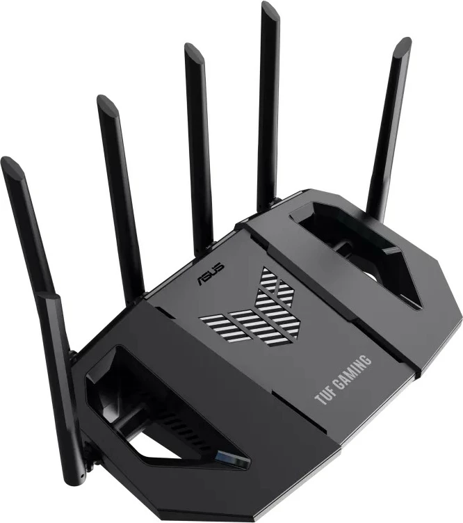 router gaming Asus TUF Gaming BE9400 tri-band WiFi 7 9400 Mbps 4x 2.5G porte USB 3.2 AiMesh 6 antena, e zezë