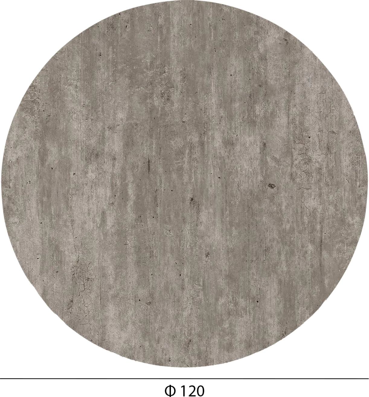 Sipërfaqe tavoline rrethore, ngjyrë betoni, HPL FH6351.37, Ø120cm