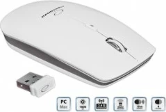 Maus Esperanza EM120W, wireless, 2400 DPI, i bardhë