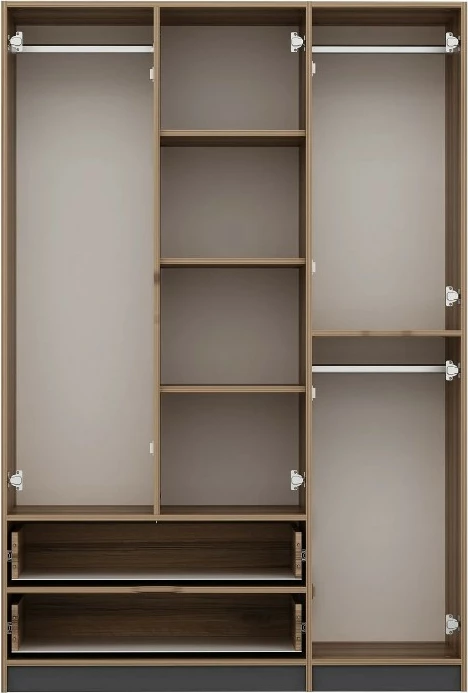 Dollap Hanah Home, Elina, anthracite-dore, 140x208x52cm