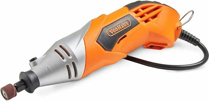 Vegël shumëfunksionale rrotulluese VonHaus 3515153 170 W, set 120 copë, portokalli