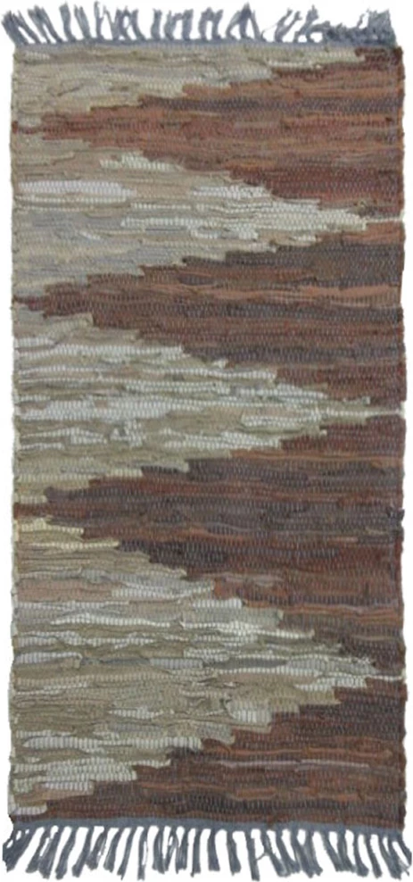 Qilim FLAME për korridor, lëkurë, kafe-bezhë, 70x150