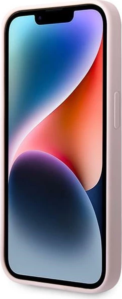 Mbështjellës Guess Silicone Triangle për iPhone 14 Pro 6.1", vjollcë