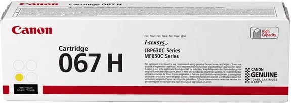 Toner, Canon 067H / 5103C002 rendiment 2350 faqe, e verdhë