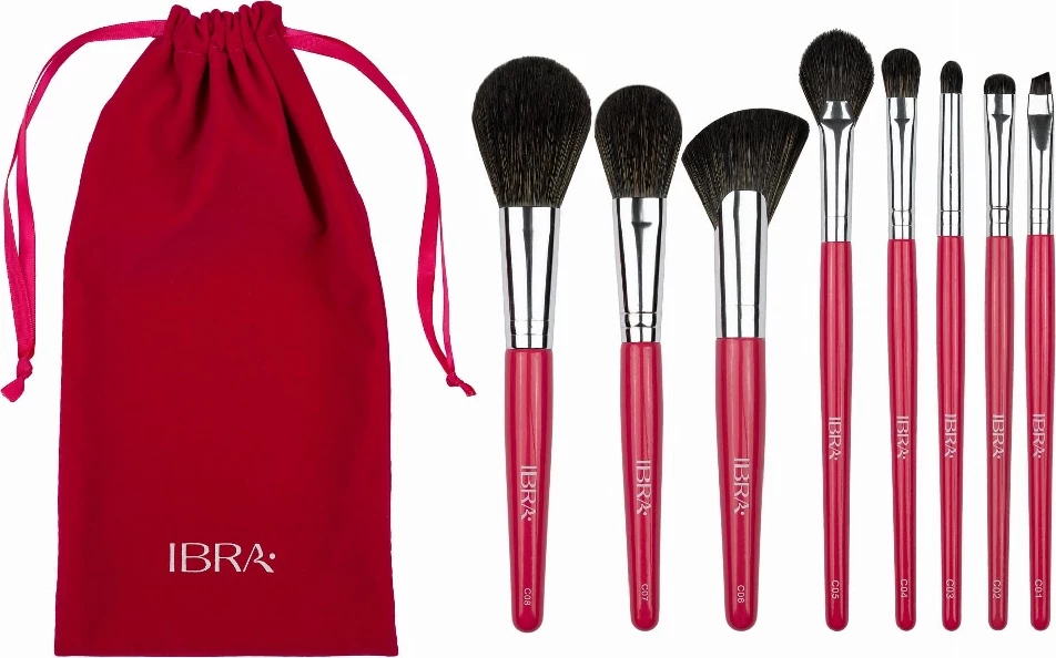 Set furçash për grim Ibra Candy 8 copë rozë