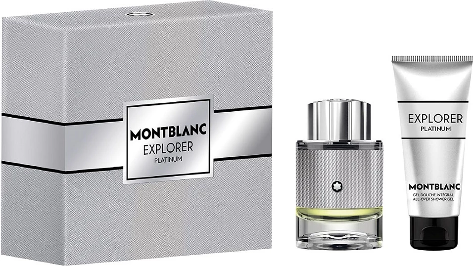 Set Eau de Parfum për meshkuj Mont Blanc Explorer Platinum 60ml + shower gel 100ml