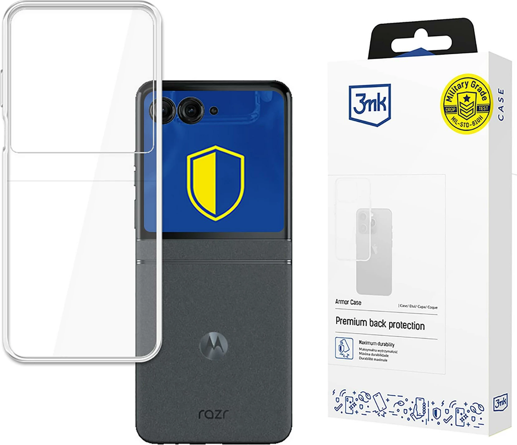 Mbështjellës, 3mk Protection Armor Case për Motorola Razr 50, transparent