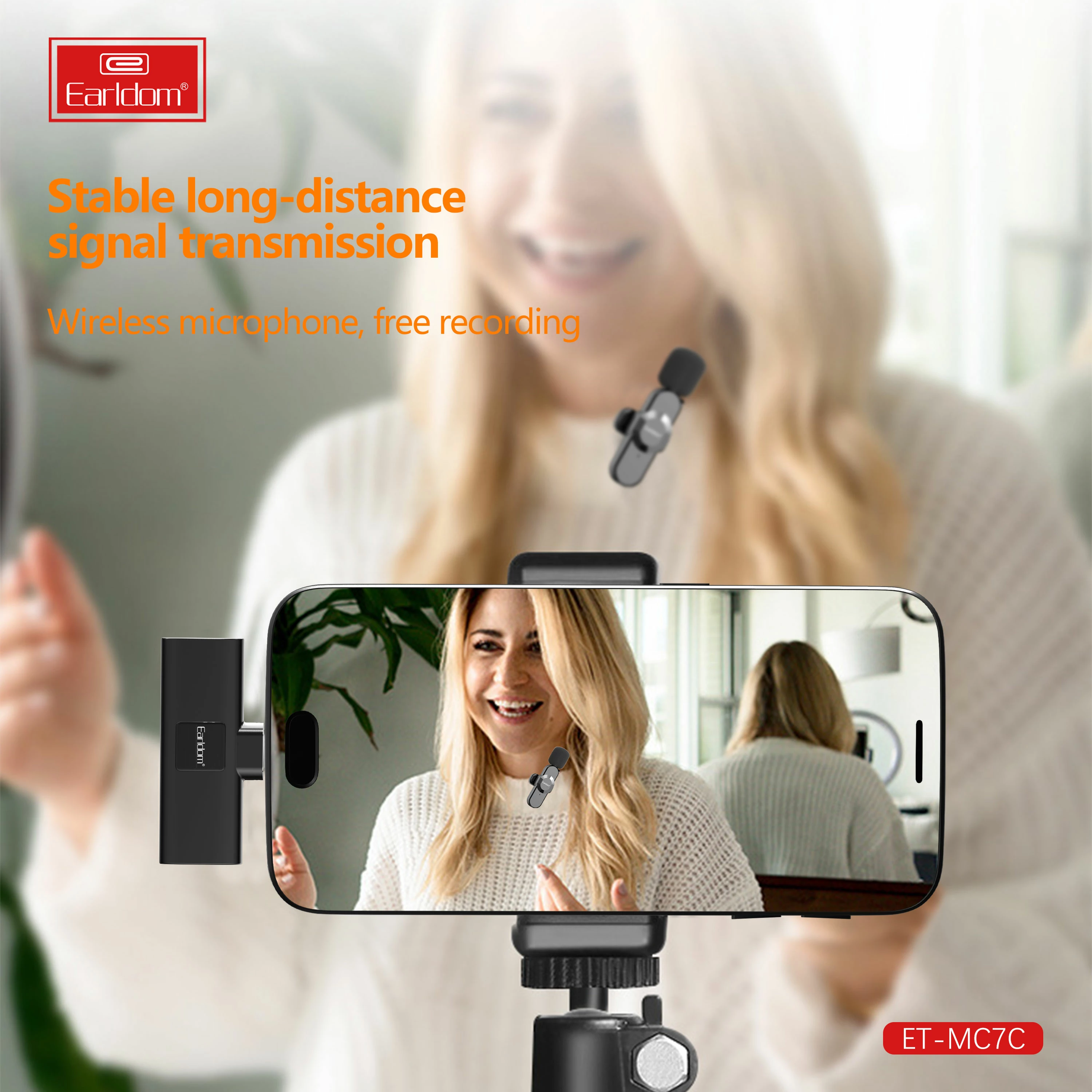 Mikrofon Wireless Lavalier Earldom ET-MC7L (Me lidhje Lightning)