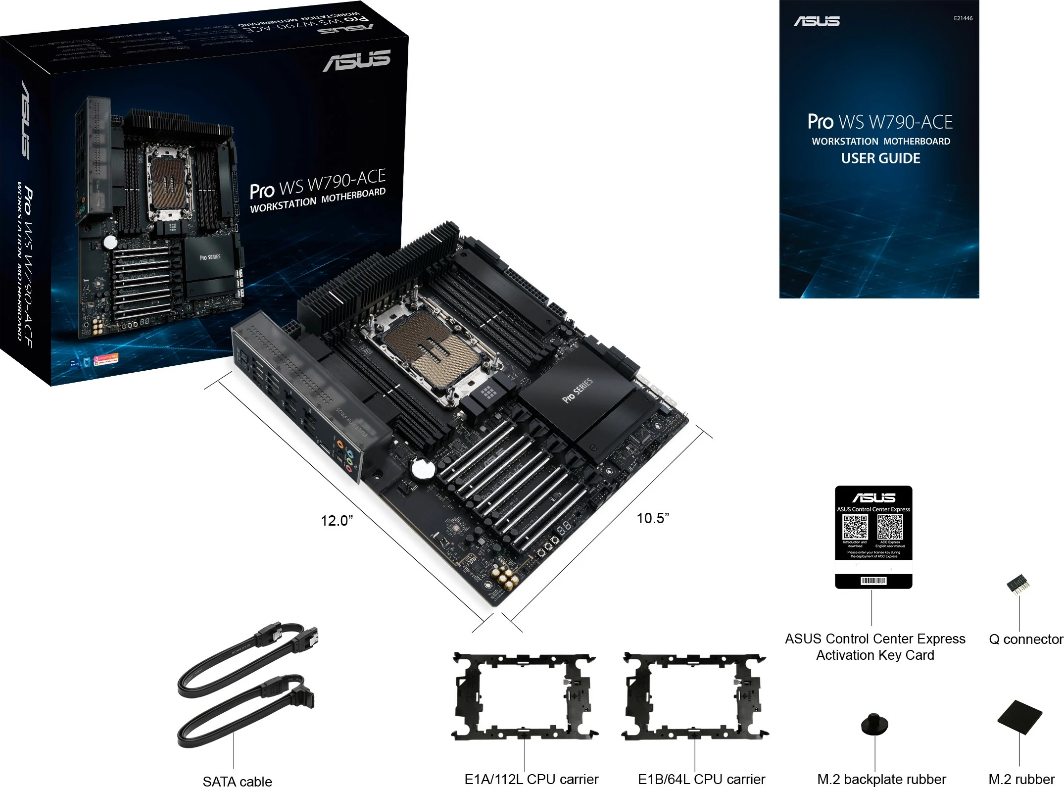 Pllakë amë ASUS PRO WS W790-ACE, Intel Xeon W, DDR5-SDRAM, 2.05 TB