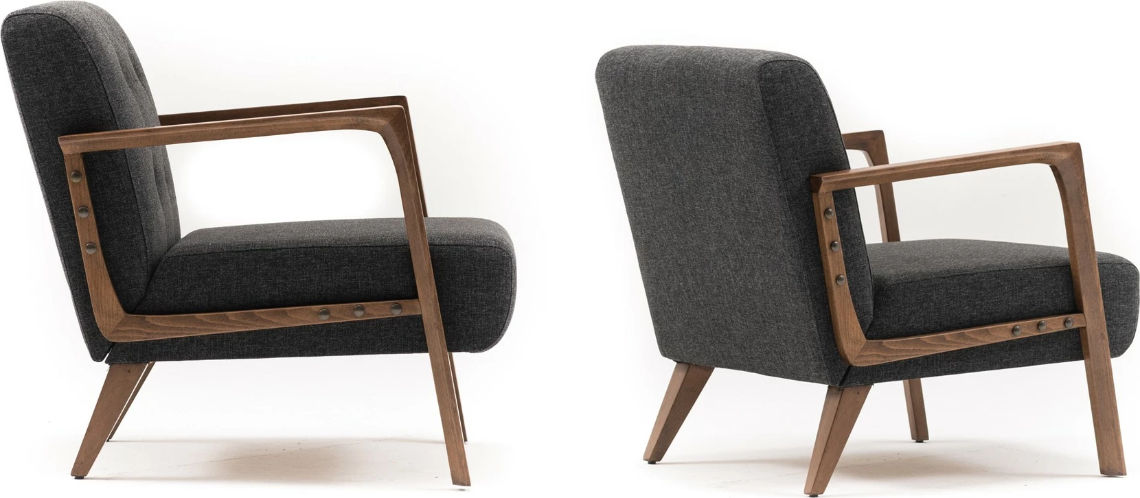 Karrige Wing Atelier del Sofa, Kemer, ngjyrë gri e errët