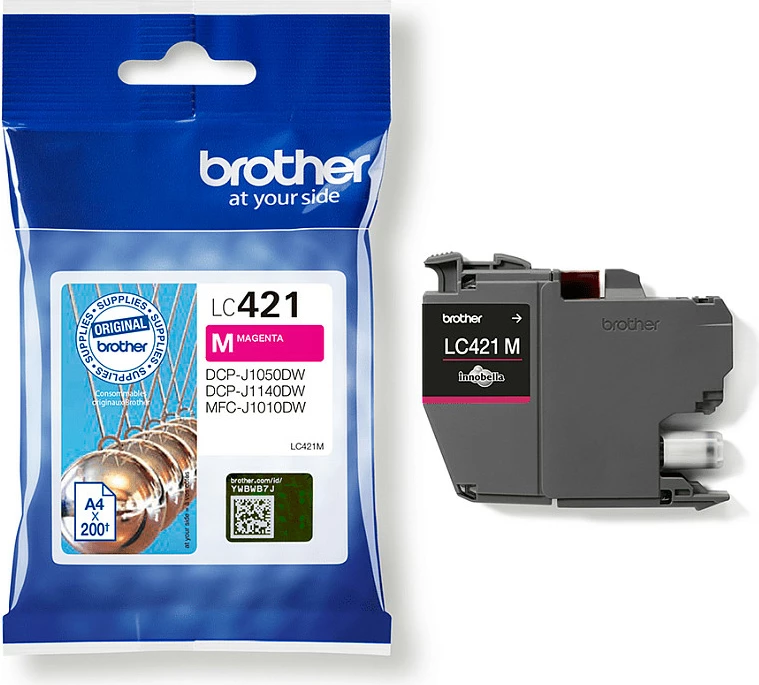 Kartridzh boje Brother LC421M, 200 faqe, Magenta