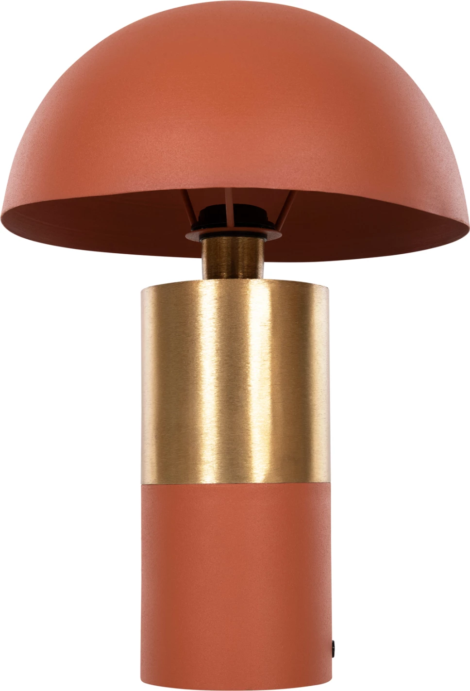 Llambë tavoline Pune, metalike, portokalli-ari, Φ31x44H cm