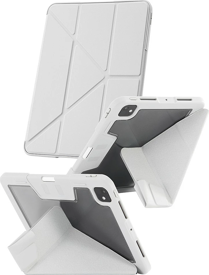 Mbështjellës për iPad PanzerGlass CARE Essential Case, iPad Pro 11" (2024/2025), origami 4-në-1, mbajtëse Apple Pencil, gri