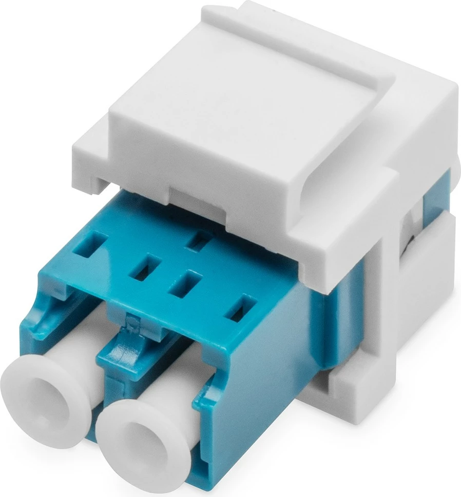 Adapter optik LC/LC Digitus, Keystone, duplex, plastikë, OS2, 22mm, kaltër