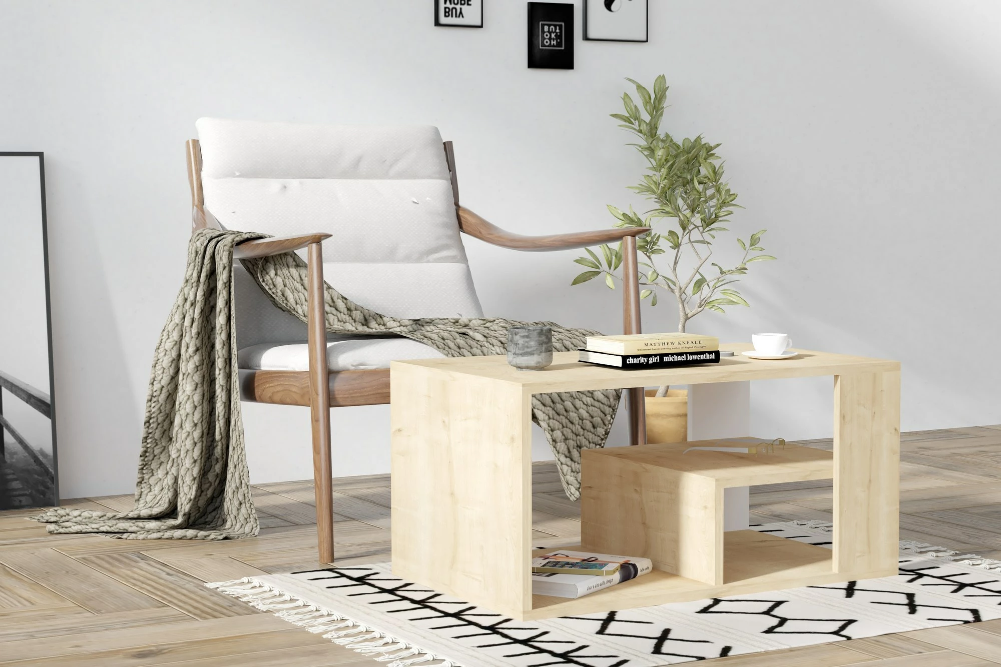 Tavolinë kafeje Hanah Home, Eros, ngjyrë lisi