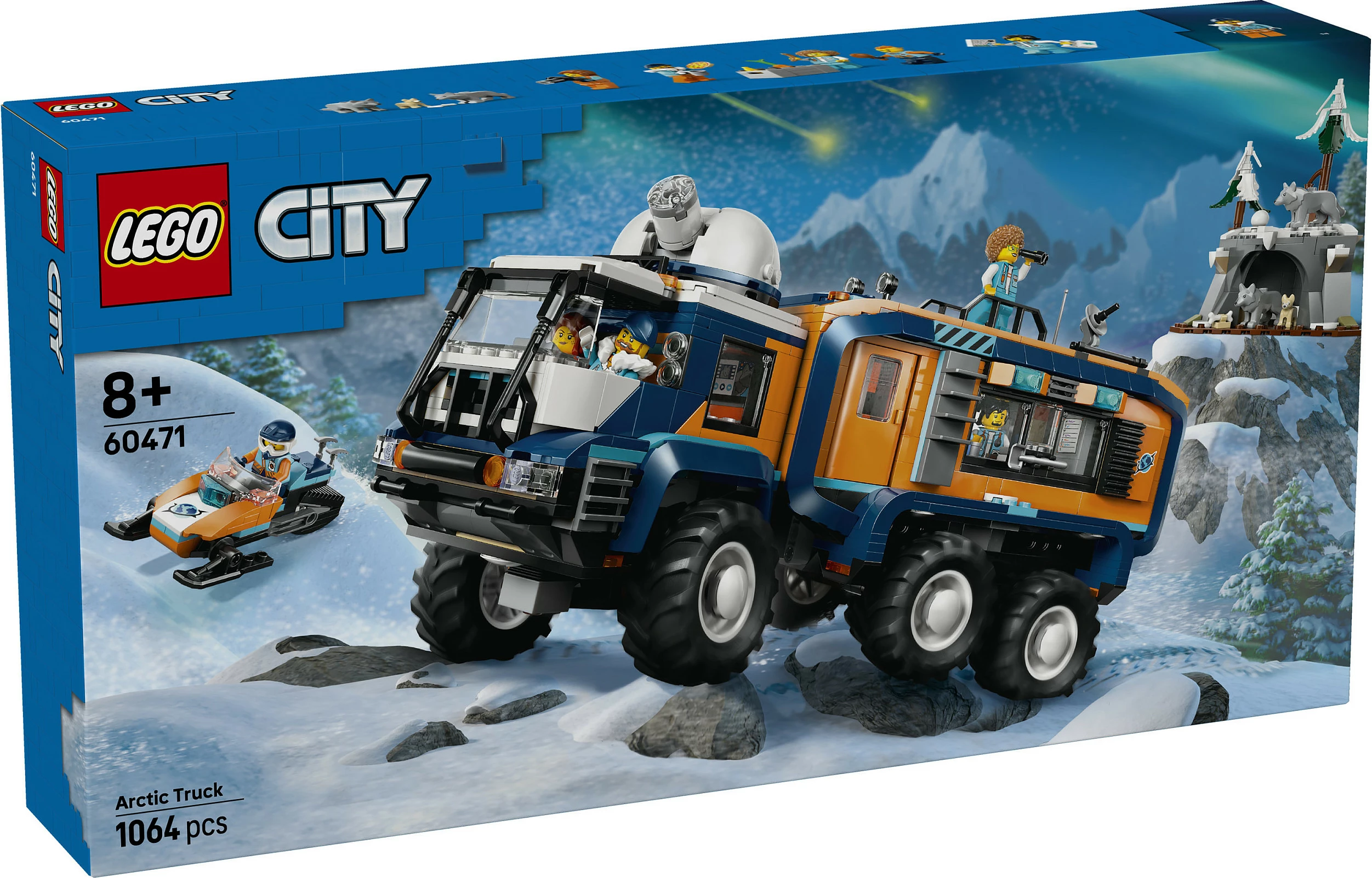 Set ndërtimi LEGO City 60471 Arctic Explorer Science Lab Truck, 1064 copë, multikolor