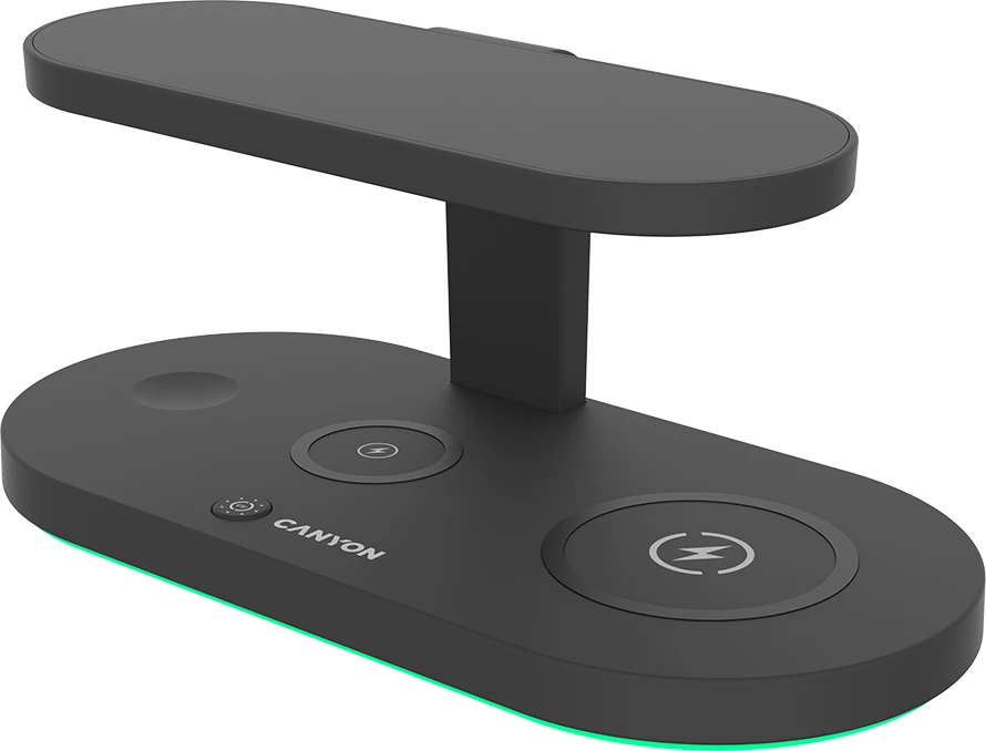 Karikues wireless CANYON WS-501 15W 5-në-1 me UV, i zi